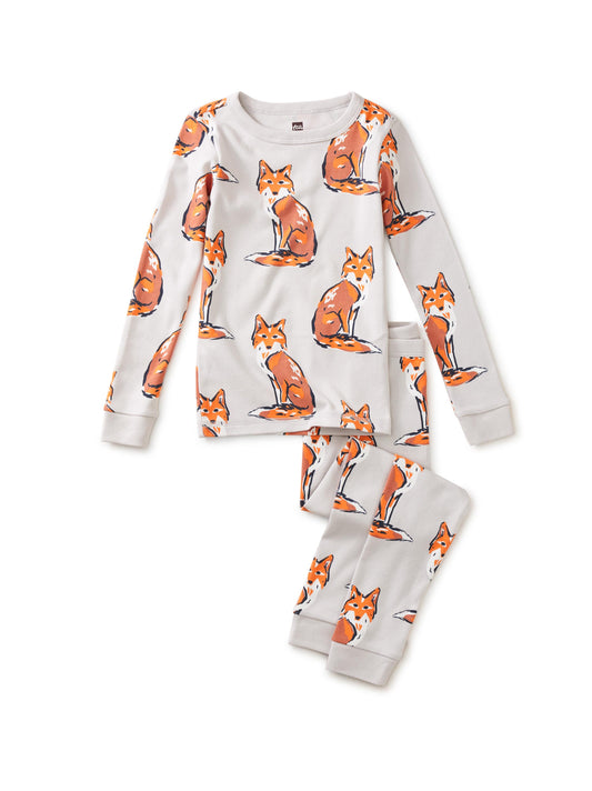 Goodnight Pajama Set: Painted Foxes