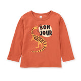 Bonjour Dino Baby Graphic Tee: Copper