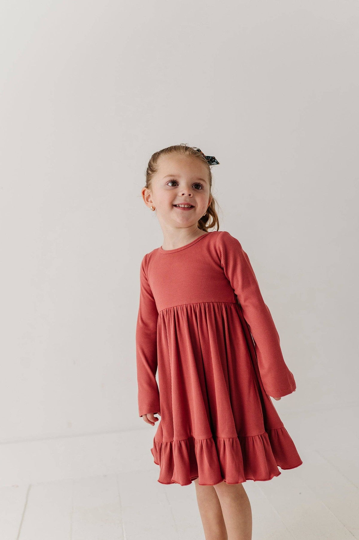 Dusty Cedar Ribbed Ballet Dress