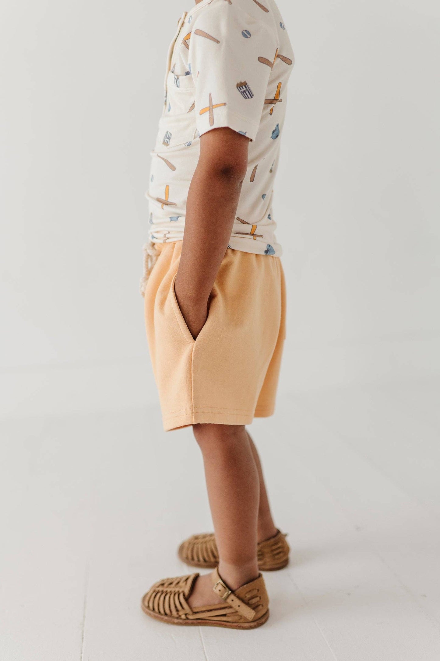Construction Short Sleeve Henley Shirt