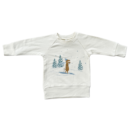 Raglan Bamboo Sweatshirt - Ski Dog