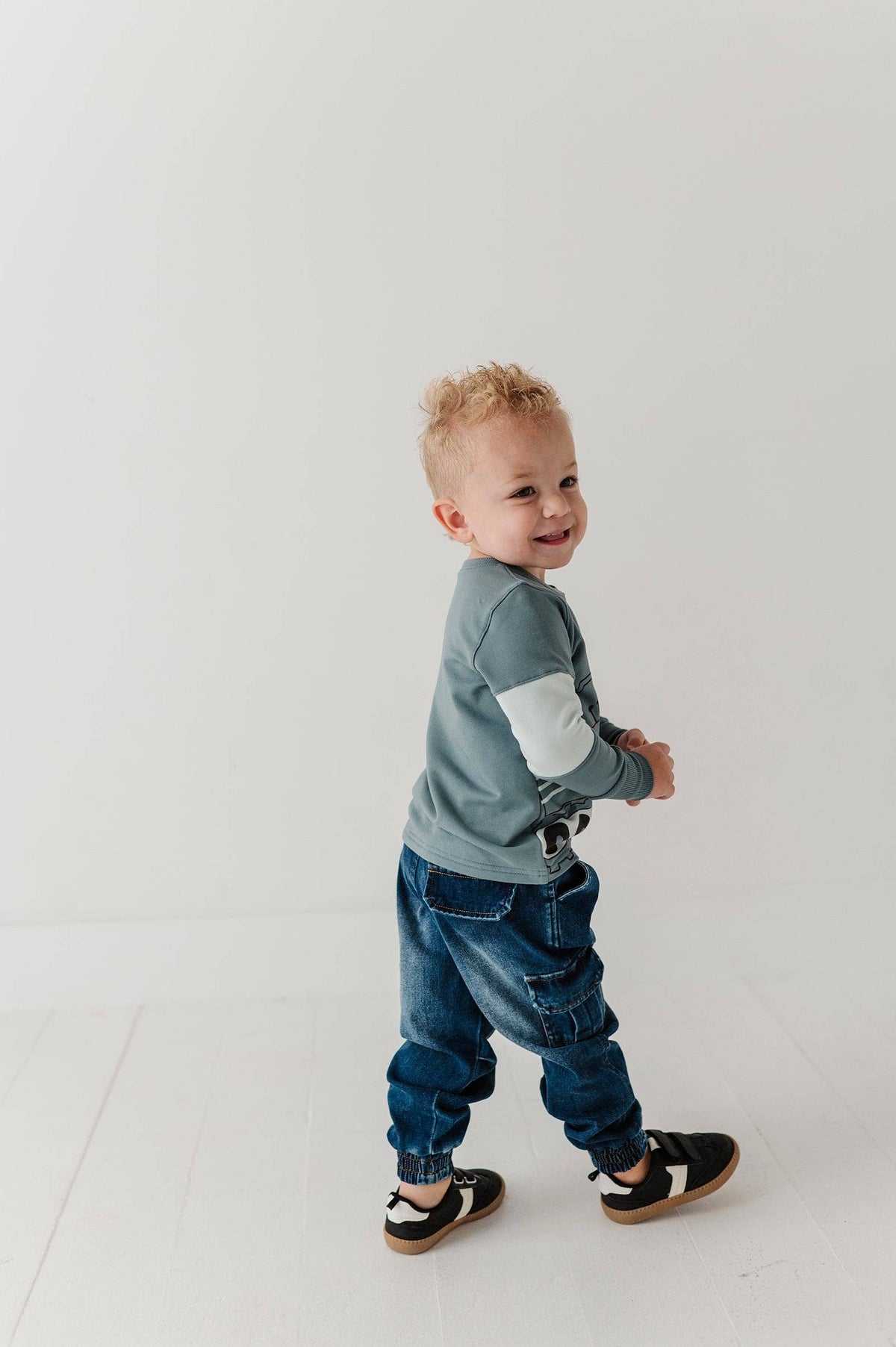 Dark Blue Wash Denim Jogger