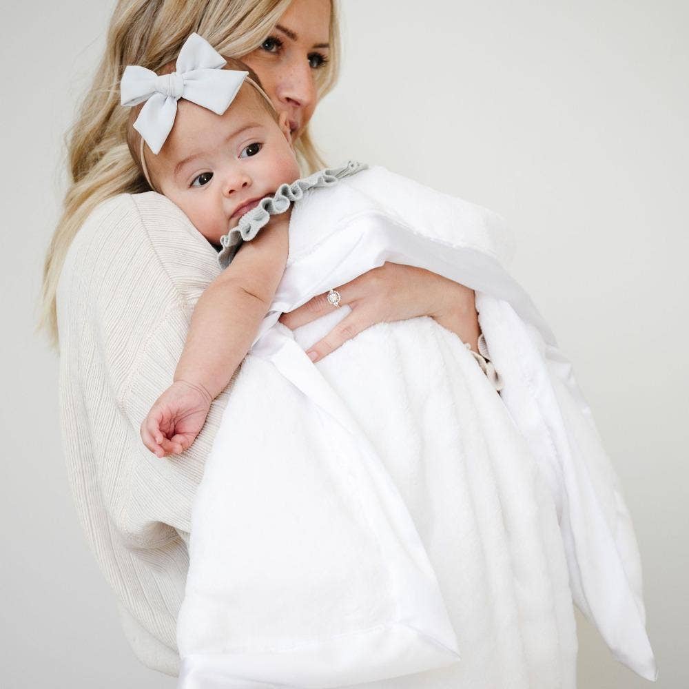 Satin Border Chenille Blanket -  Daisy