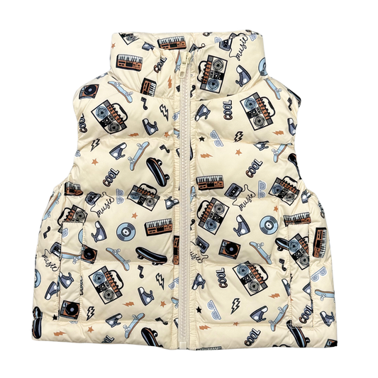 Retro Skater Puffer Vest
