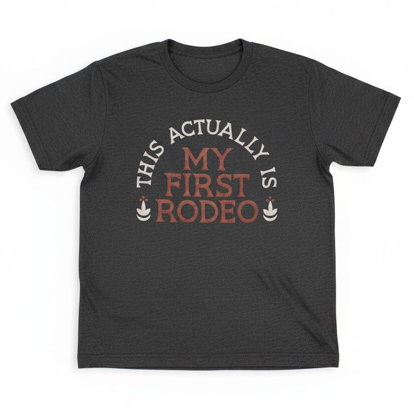 Actually My First Rodeo Western Kids Tee