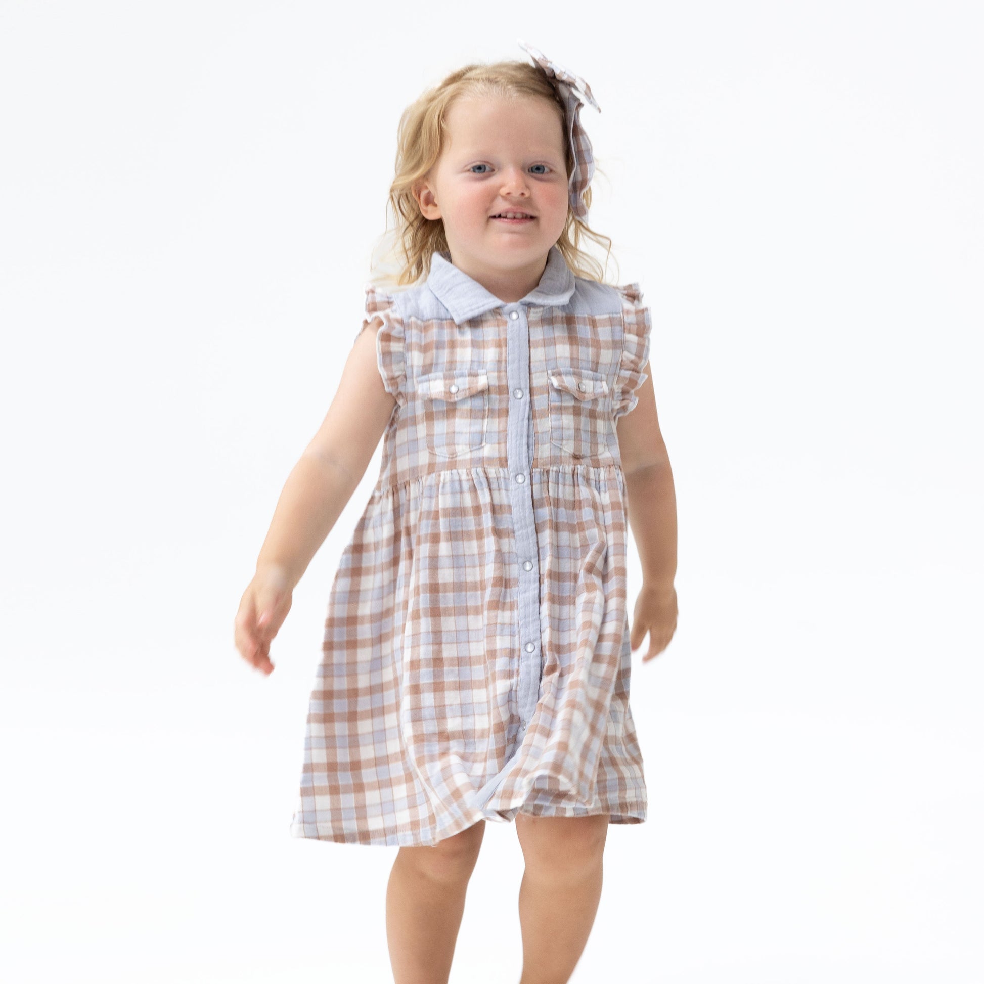 Western Plaid - Western Pearl Snap Dress and Bloomer lifestyle