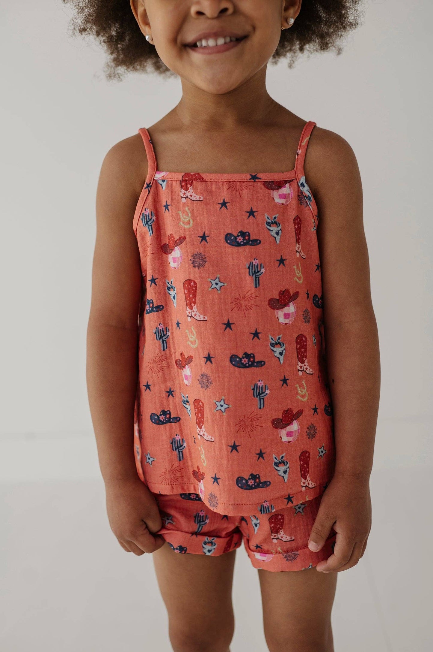 American Cowgirl Gauze Tank & Short Set