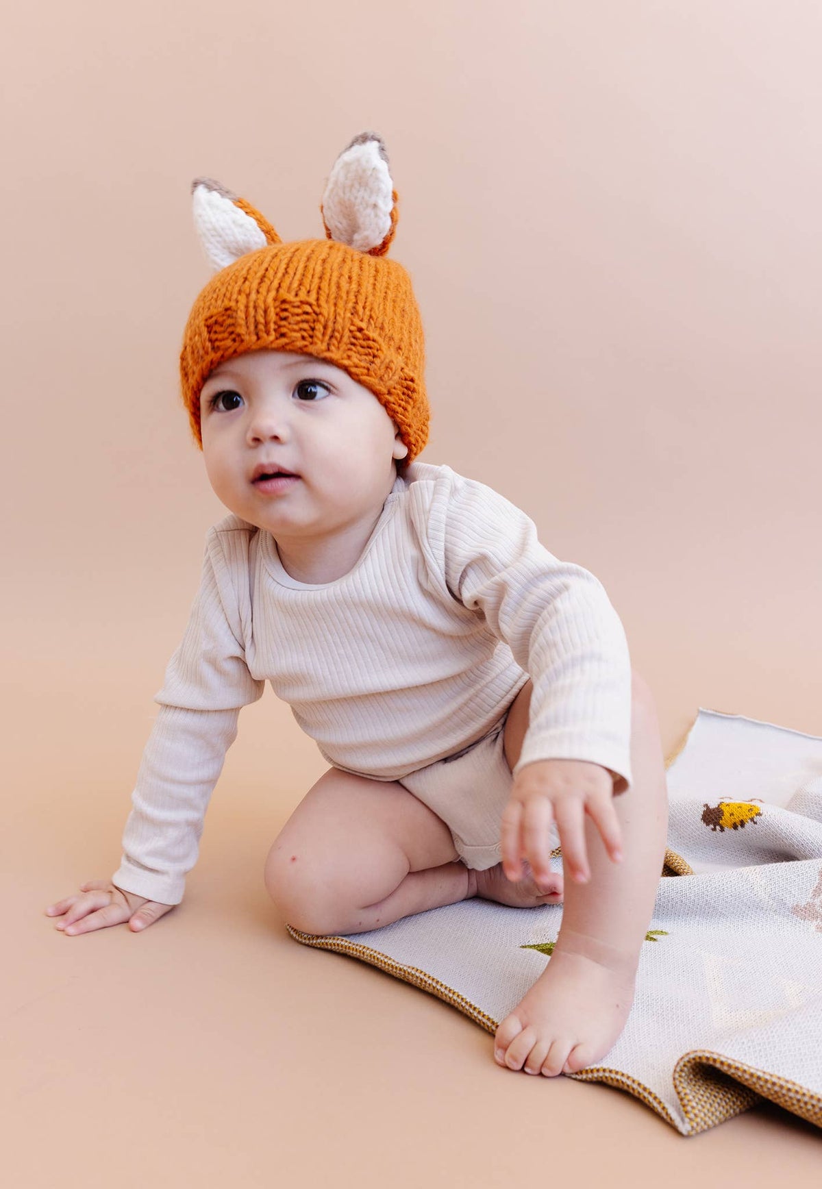 Organic Rusty Fox Beanie- Clay
