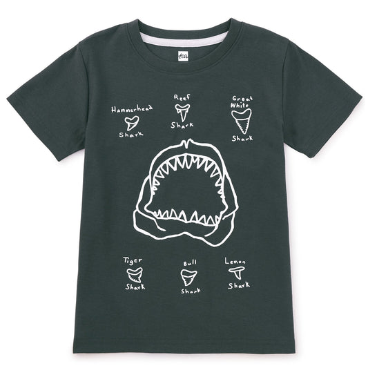 Shark Tooth Graphic Tee: Iron