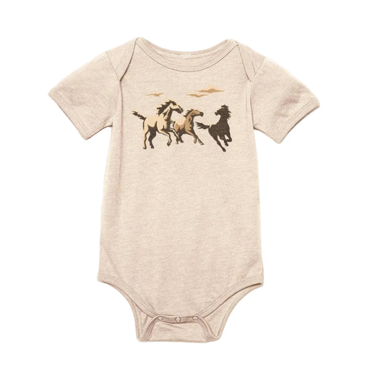 Wild Horses Western Baby Onesie