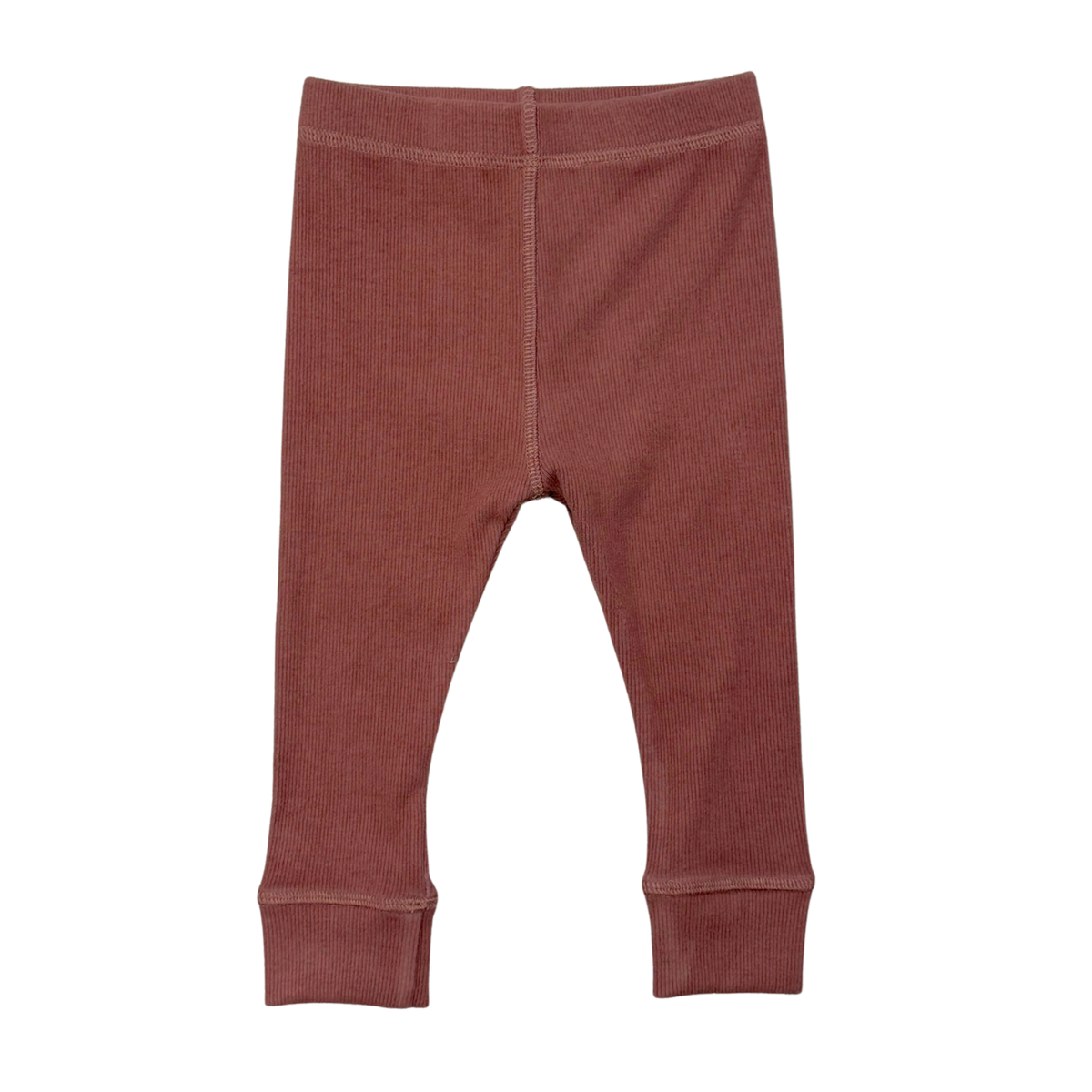 Maroon Ribbed Leggings