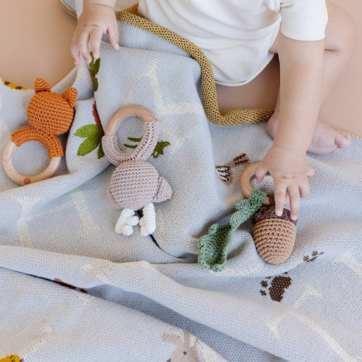 Organic Fox Crochet Teether