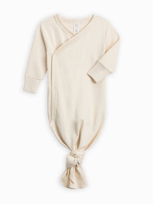 Organic Newborn Indy Kimono Gown - Ivory
