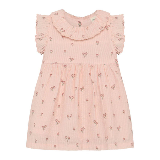 Peach Blush Floral Lined Dress