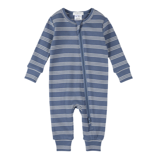 Denim Blue Striped Modal Rib Sleeper