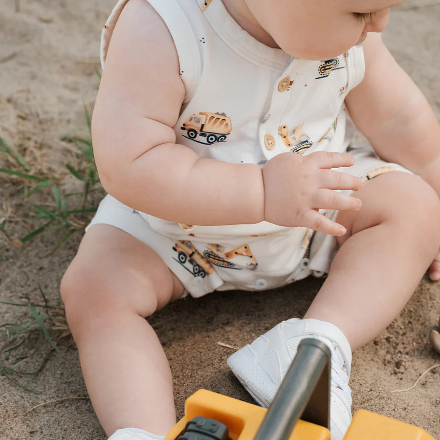 Organic Construction Zone Tank Romper