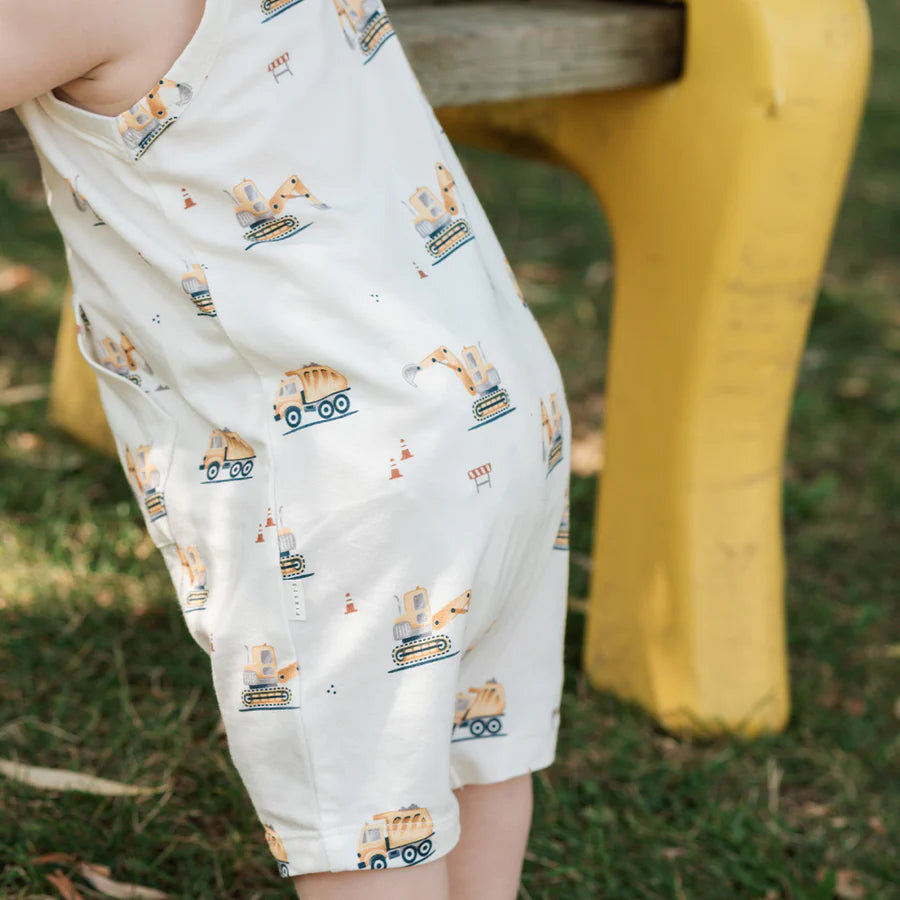 Organic Construction Zone Tank Romper