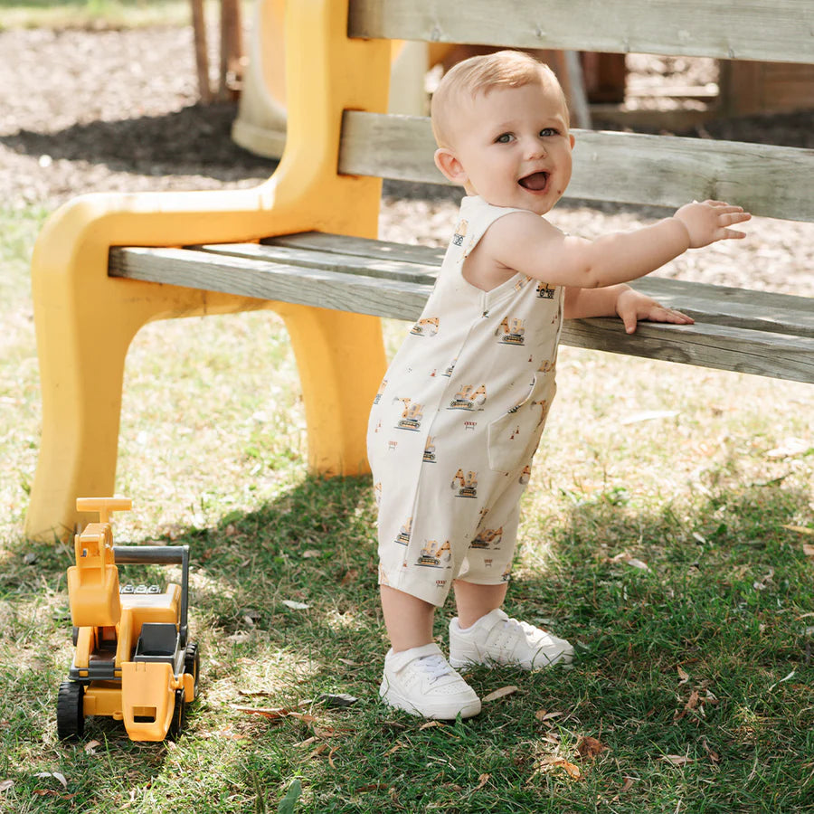 Organic Construction Zone Tank Romper