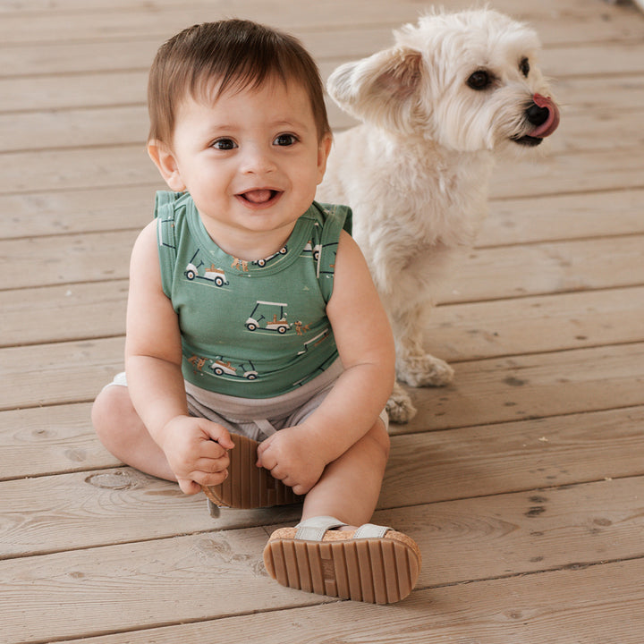 Golf Cart Green Tank Top Onesie