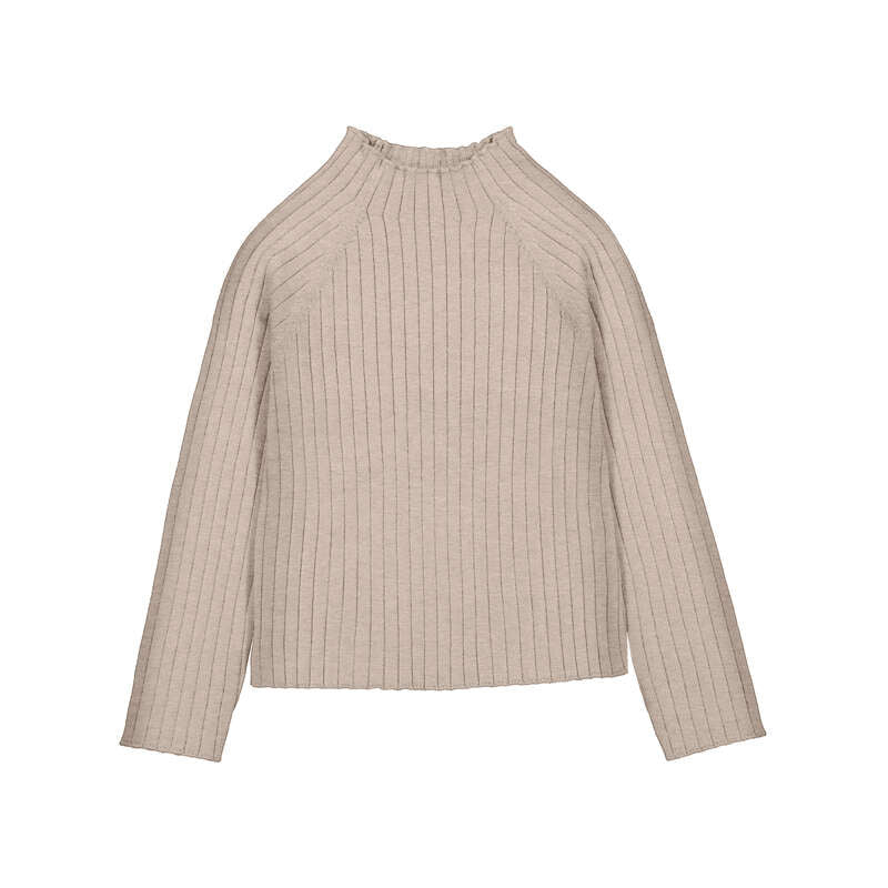 Quinoa Mix Knit Mock Neck Sweater