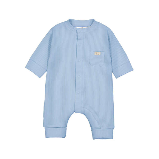 Sky Blue Welcome Rib Romper