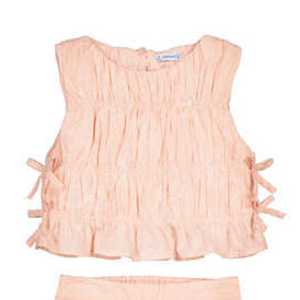 Blossom Print Ruched Sleeveless Top