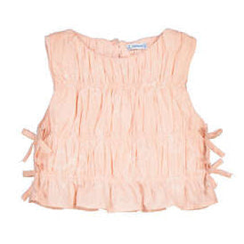 Blossom Print Ruched Sleeveless Top