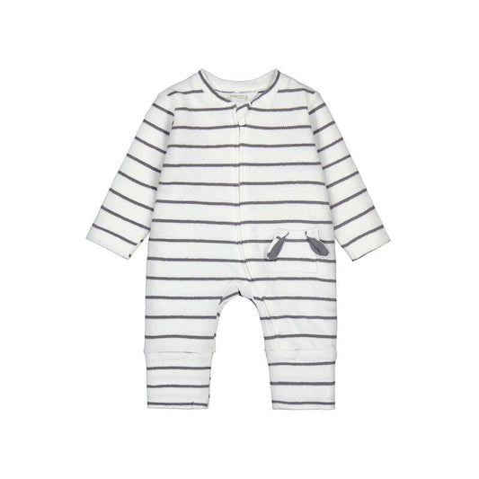 Slate White Striped One-Piece