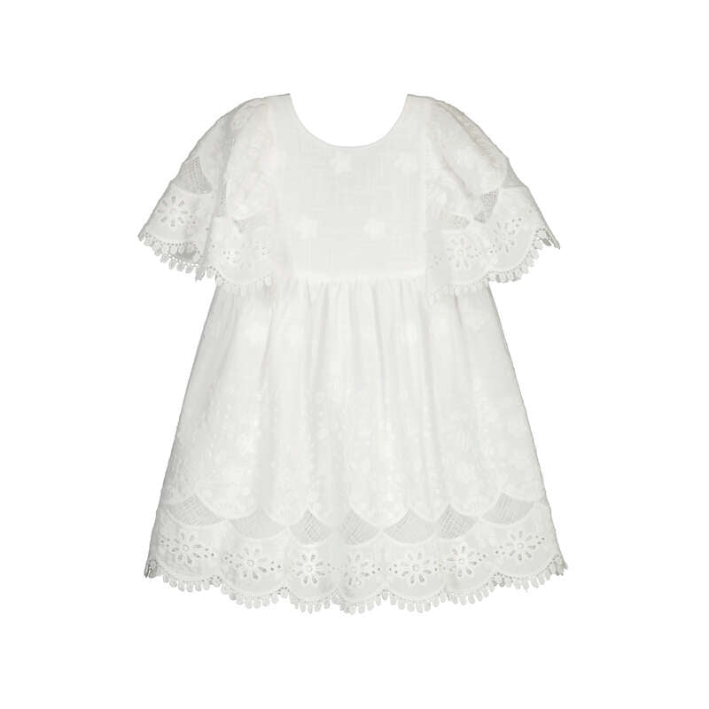 White Embroidered Cotton Dress