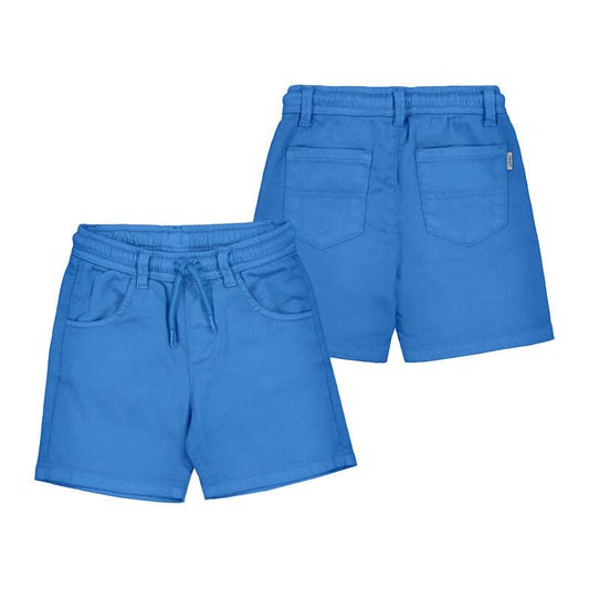 Solid Blue Bermuda Shorts