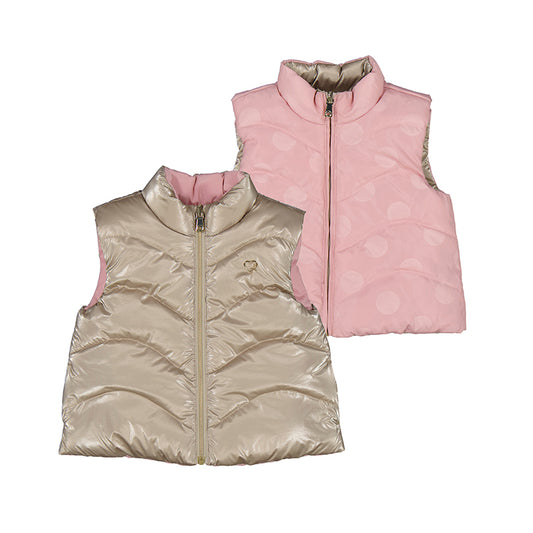 Reversible vest: Sepia-blus