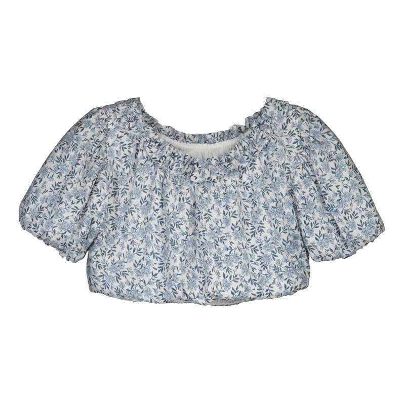 Sky Blue Floral Printed Dobby Shirt