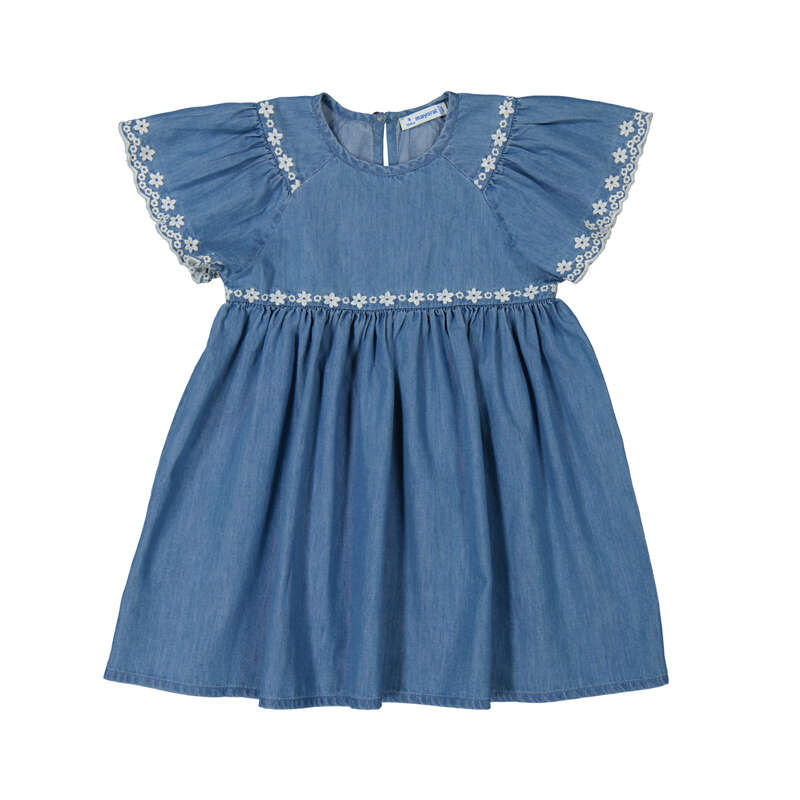 Medium Denim Embroidered Dress