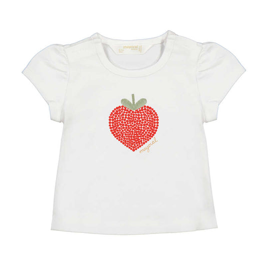 White Strawberry Heart S/S Shirt
