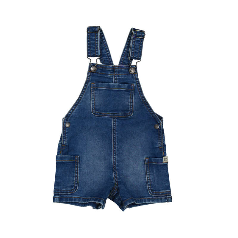 Medium Wash Denim Baby Short Overalls