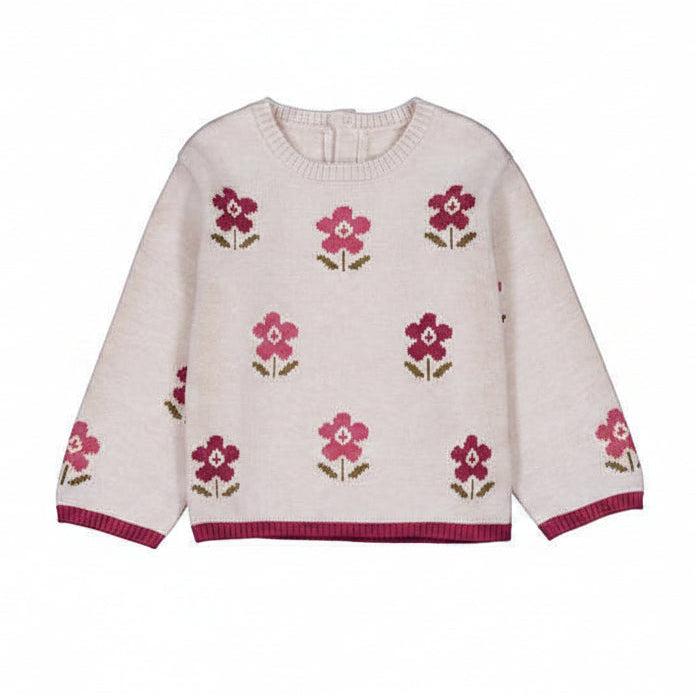 Raspberry Flower Sweater
