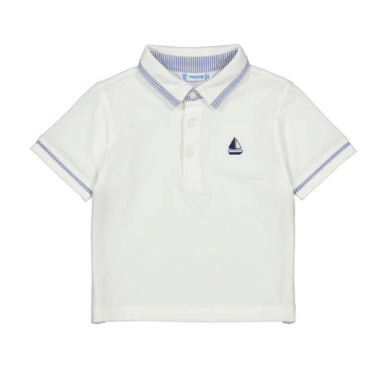 White Sailboat Polo Shirt
