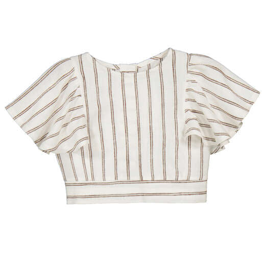 Beige Striped Blouse