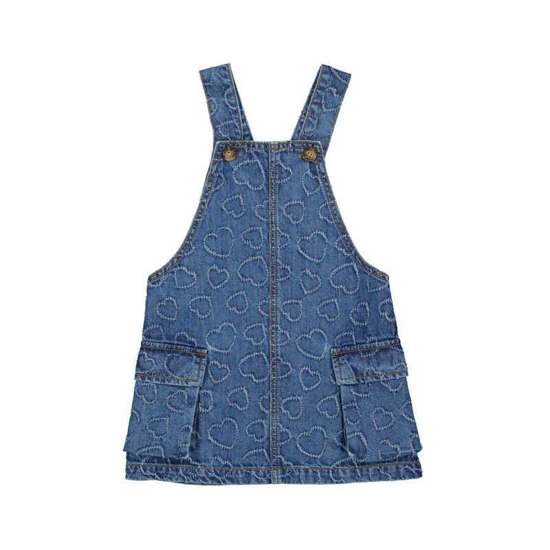Hearts Denim Overall Skirt