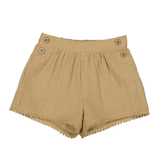 Caramel Cotton Shorts