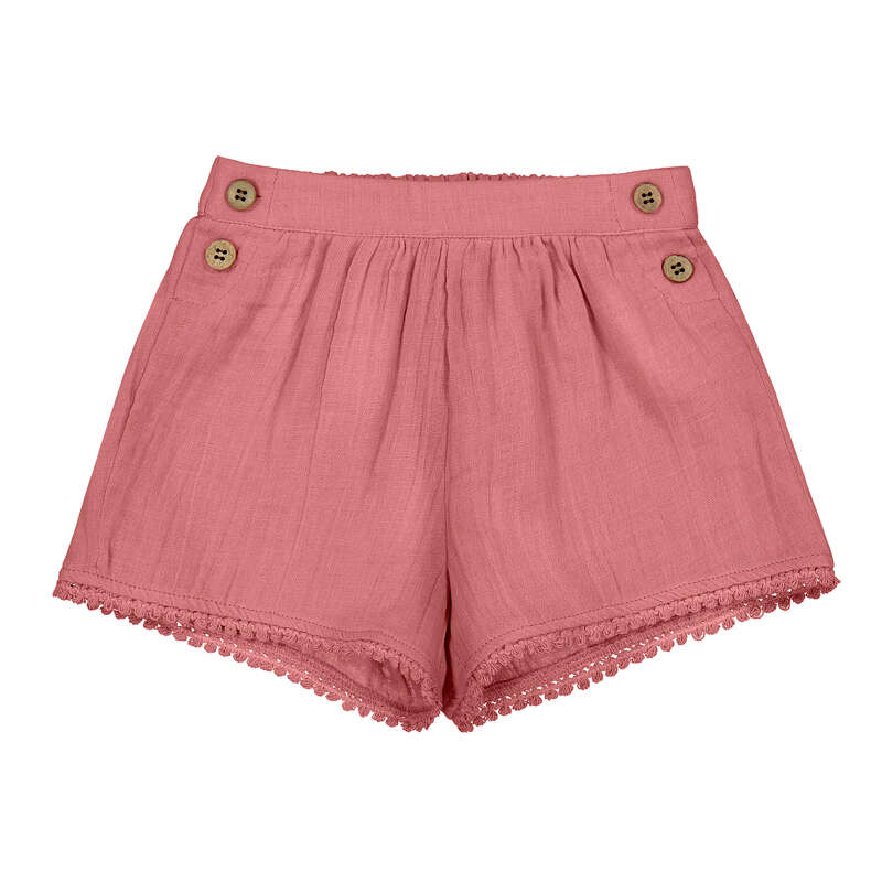 Blush Pink Cotton Shorts