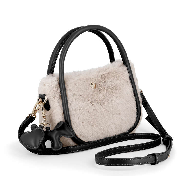 Blacksoy Faux-Fur Bag With Charms