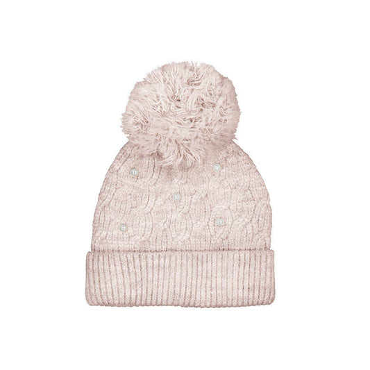 Pearl Pom Pom Beanie- Blush