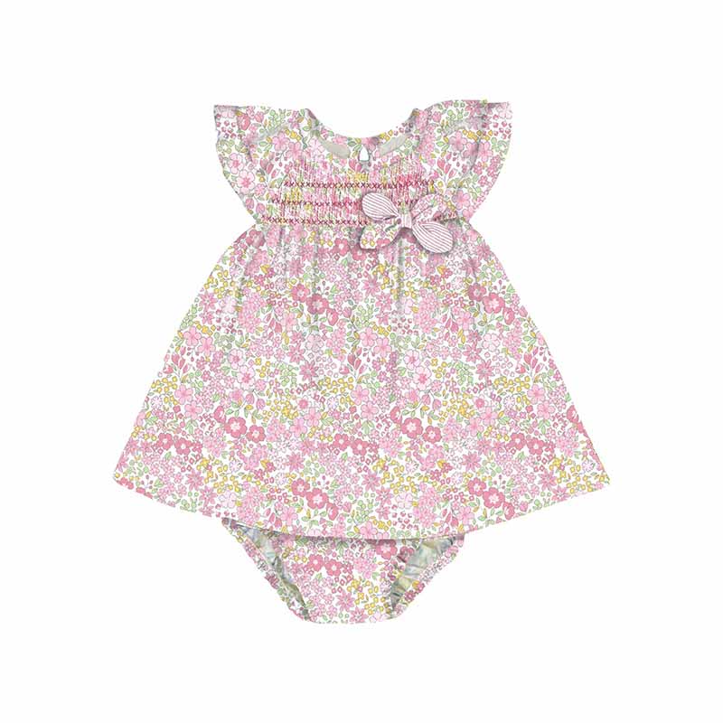 Baby Rose Dress with smock