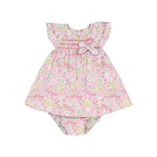 Baby Rose Dress with smock
