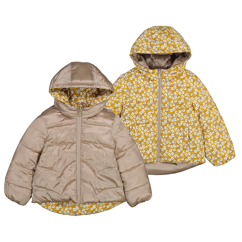 Floral Mole Reversible Puffer Jacket