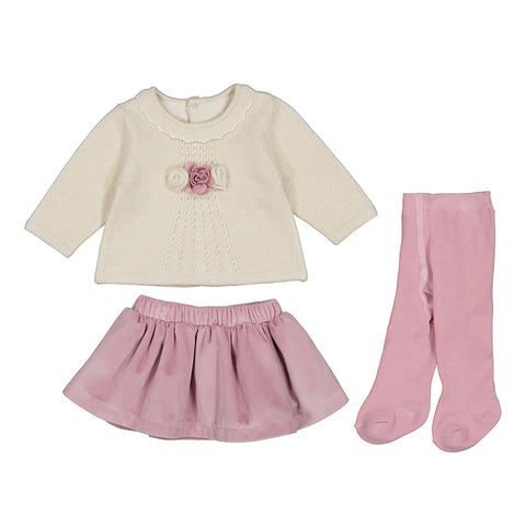 Baby Girl Tights: Mauve