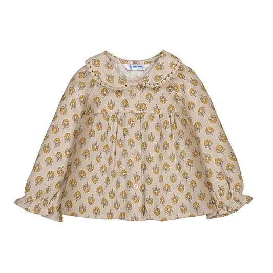 Honey plumeti chiffon blouse