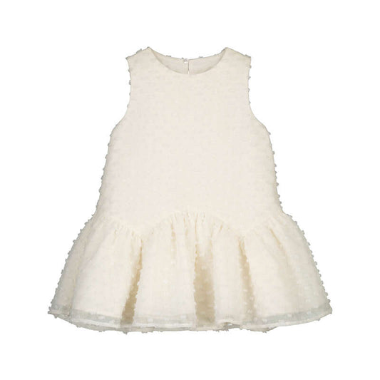 Bone Swiss Dot Plumeti Dress