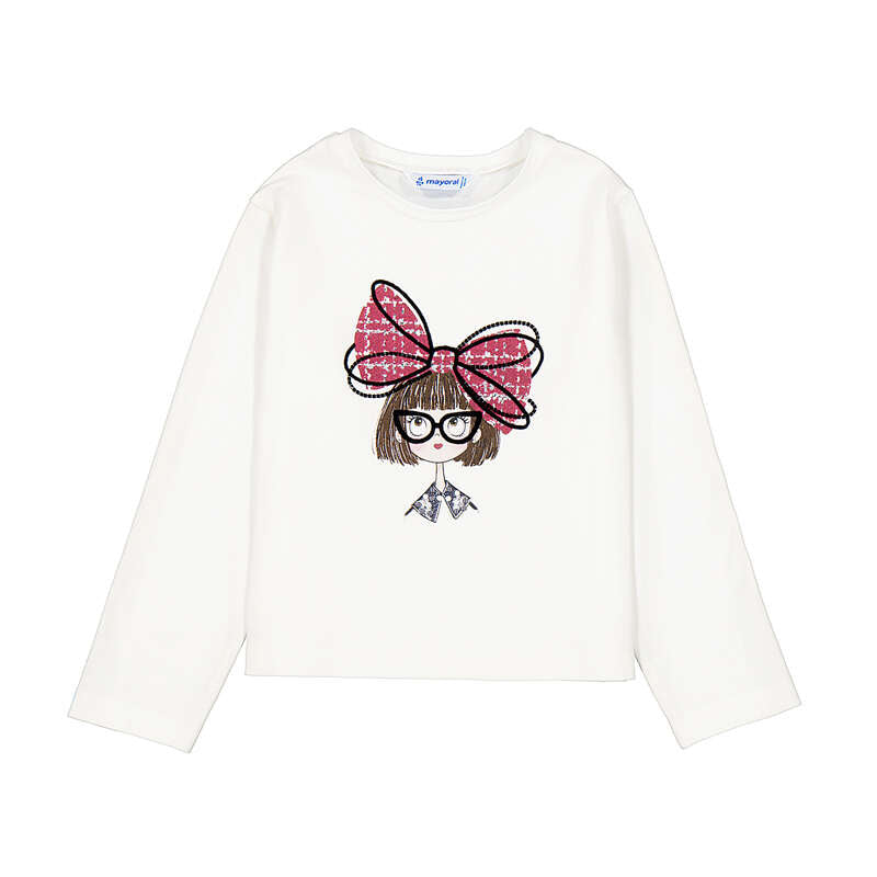 Girl w/ Bow LS Tee